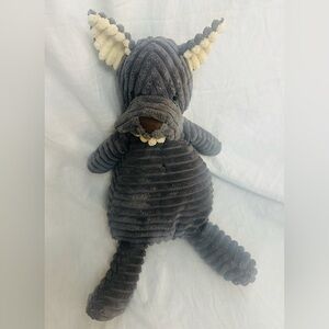 Jellycat Cordy Roy Grey Dog Schnauzer Stuffed Animal Plush Retired Puppy Toy EUC